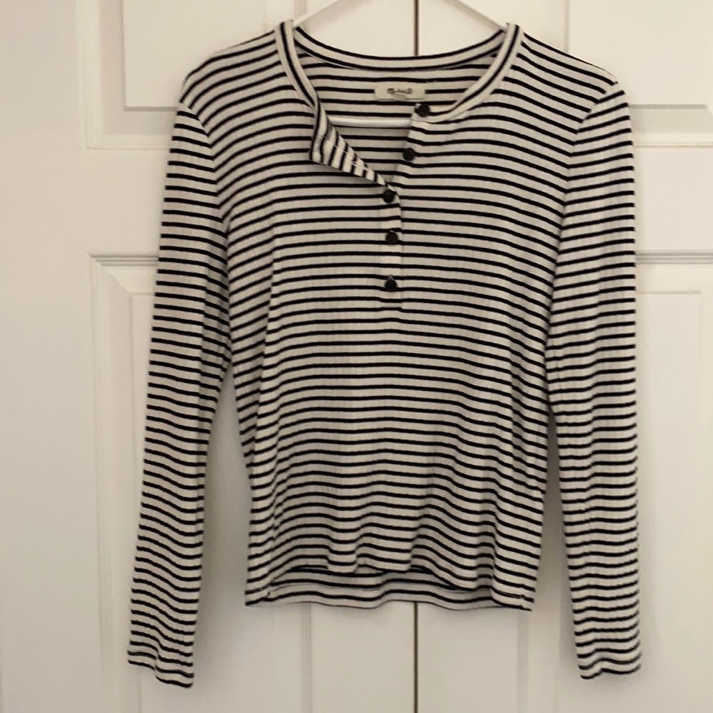 Madewell long sleeve striped shirt